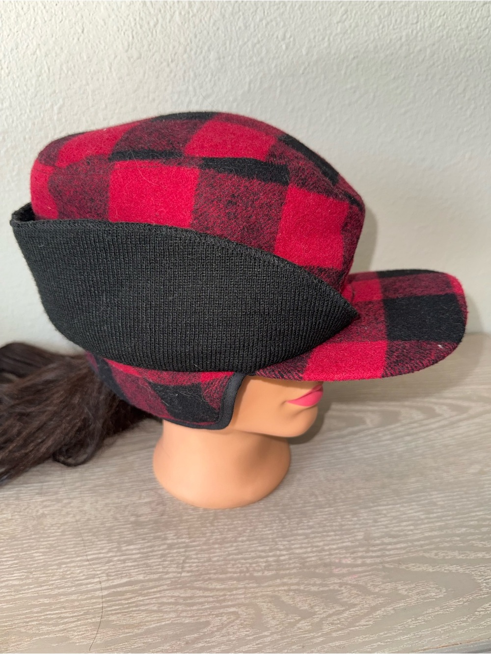 Woolrich Buffalo Plaid Hunting Hat. Ear flaps.